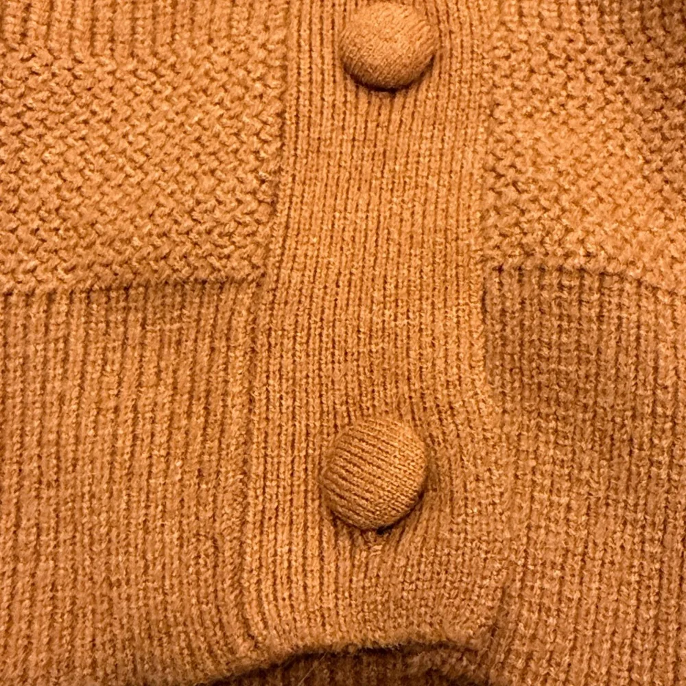 7 For All Mankind Cropped Button Front Orange Brown Cardigan In Size XS